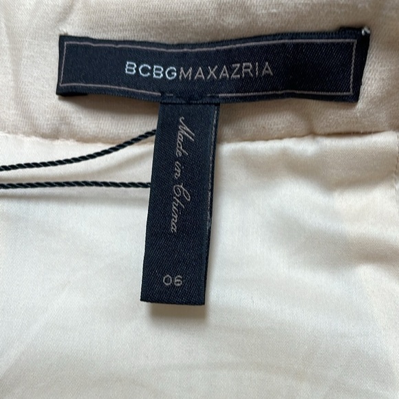 BCBGMAXAZRIA Malikka Woven Fringe Wrap Style Cotton Mini Skirt size 6 striped - Picture 6 of 11